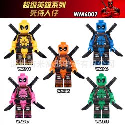 WM 6007 344 345 346 347 348 non  DEADPOOL. bộ đồ chơi xếp lắp ráp ghép mô hình Collectable Minifigures Búp Bê Sưu Tầm