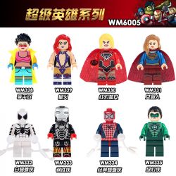 WM 6005 328 329 330 331 332 333 334 335 non  HÀNG TRĂM NGƯỜI 8 SÊ-RI SIÊU ANH HÙNG bộ đồ chơi xếp lắp ráp ghép mô hình Super Heroes Siêu Nhân Anh Hùng