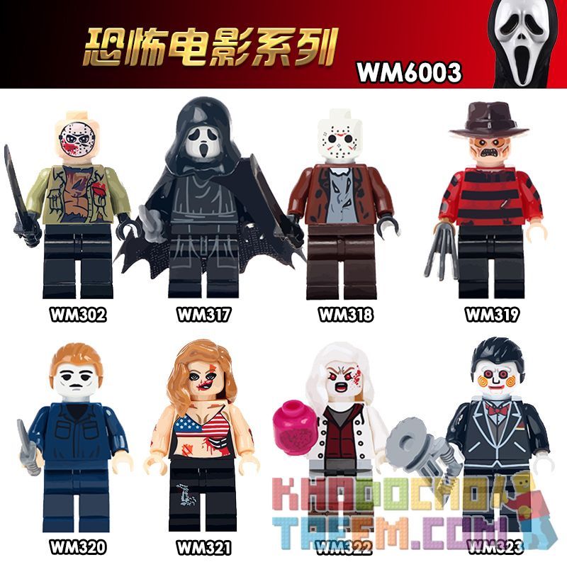 WM 6003 302 317 318 319 320 321 322 323 non  HÀNG TRĂM NGƯỜI 8 LOẠT PHIM KINH DỊ bộ đồ chơi xếp lắp ráp ghép mô hình Movie & Game Phim Và Trò Chơi