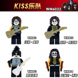 WM 6022 801 802 803 804 non  KISS BAND. bộ đồ chơi xếp lắp ráp ghép mô hình Collectable Minifigures Búp Bê Sưu Tầm