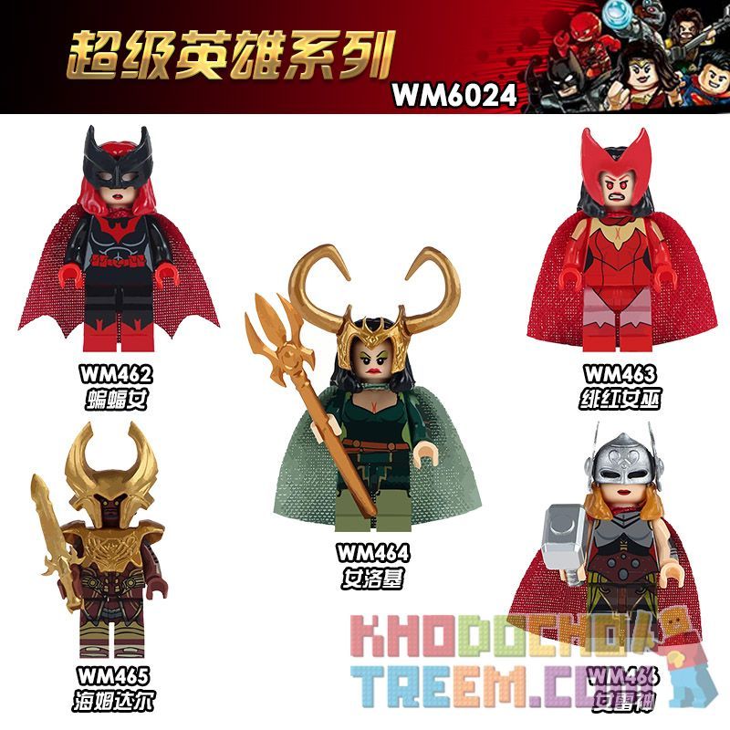 WM 6024 462 463 464 465 466 non  SÊ-RI SIÊU ANH HÙNG bộ đồ chơi xếp lắp ráp ghép mô hình Collectable Minifigures Búp Bê Sưu Tầm