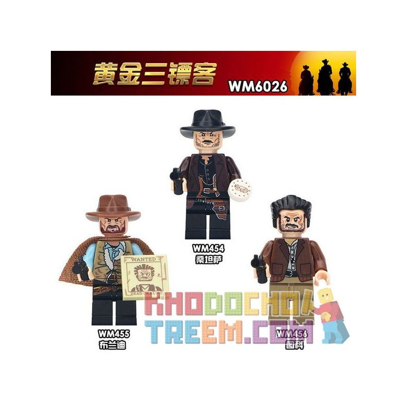 WM 6026 454 455 456 non  GOLDEN BA PHI TIÊU bộ đồ chơi xếp lắp ráp ghép mô hình