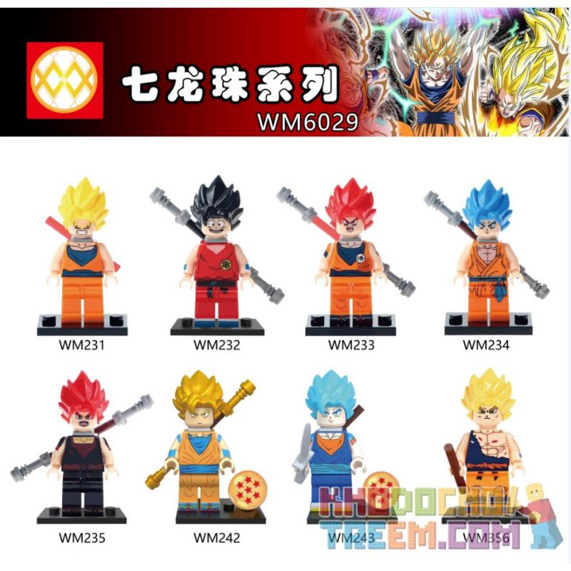 WM 6029 231 232 233 234 235 236 237 238 non  HÀNG TRĂM NGƯỜI 8 DÒNG BÓNG QILONG bộ đồ chơi xếp lắp ráp ghép mô hình Movie & Game Phim Và Trò Chơi