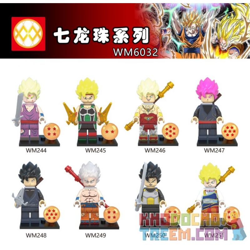 WM 6032 244 245 246 247 248 249 250 251 non  HÀNG TRĂM NGƯỜI 8 DÒNG BÓNG QILONG bộ đồ chơi xếp lắp ráp ghép mô hình Movie & Game Phim Và Trò Chơi