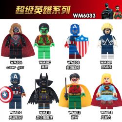 WM 6033 506 507 508 509 510 511 512 513 non  HÀNG TRĂM NGƯỜI 8 SÊ-RI SIÊU ANH HÙNG bộ đồ chơi xếp lắp ráp ghép mô hình Super Heroes Siêu Nhân Anh Hùng