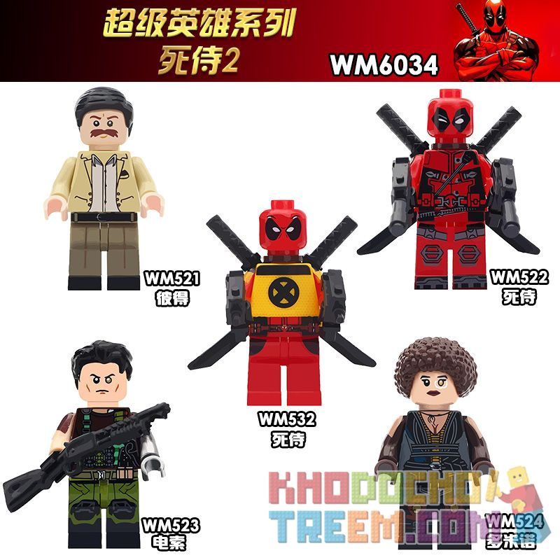 WM 6034 521 522 532 523 524 non  NGƯỜI PHỤC VỤ CHẾT 2. bộ đồ chơi xếp lắp ráp ghép mô hình Collectable Minifigures Búp Bê Sưu Tầm