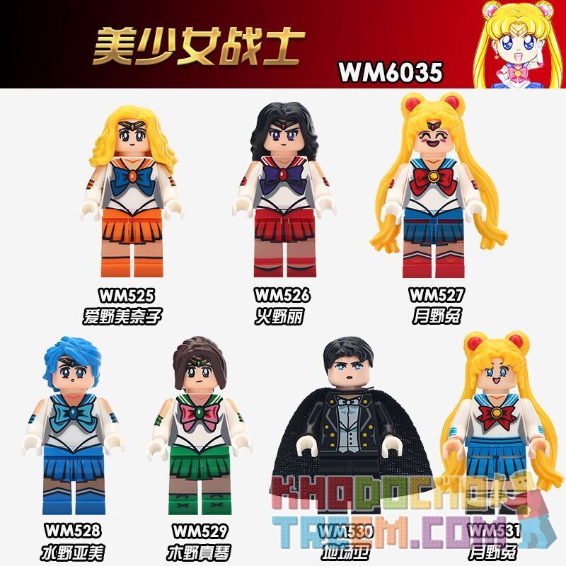 WM 6035 525 526 527 528 529 530 531 non  CHIẾN BINH XINH ĐẸP bộ đồ chơi xếp lắp ráp ghép mô hình Movie & Game Phim Và Trò Chơi