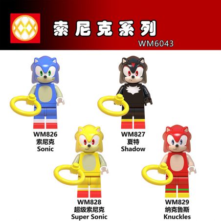 WM 6043 826 827 828 829 non  SONIC SERIES. bộ đồ chơi xếp lắp ráp ghép mô hình Collectable Minifigures Búp Bê Sưu Tầm