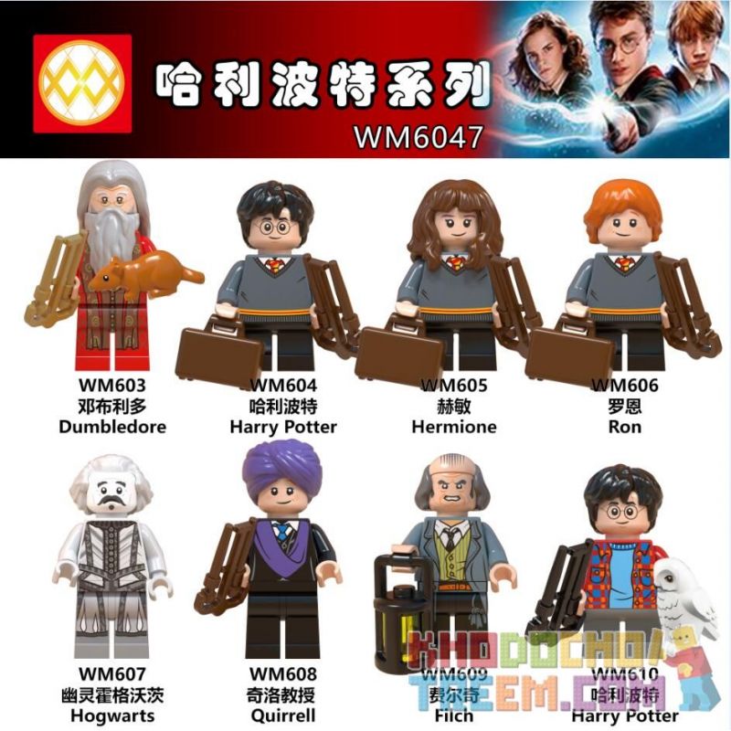 WM 6047 603 605 606 607 608 609 610 non  HARMONY 8 LOẠT HARRY POTTER bộ đồ chơi xếp lắp ráp ghép mô hình Movie & Game Phim Và Trò Chơi