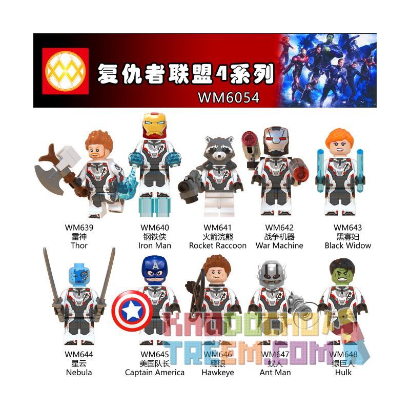 WM 639 640 641 642 643 644 645 646 647 648 6054 non  AVENGERS 4 SERIES. bộ đồ chơi xếp lắp ráp ghép mô hình Super Heroes Siêu Nhân Anh Hùng