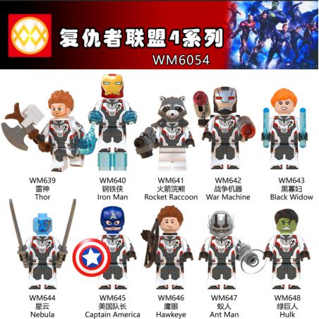 WM 639 640 641 642 643 644 645 646 647 648 6054 non  AVENGERS 4 SERIES. bộ đồ chơi xếp lắp ráp ghép mô hình Super Heroes Siêu Nhân Anh Hùng