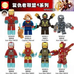 WM 6055 649 650 651 652 653 654 655 656 non  HÀNG TRĂM NGƯỜI 8 AVENGERS 4 SERIES bộ đồ chơi xếp lắp ráp ghép mô hình Super Heroes Siêu Nhân Anh Hùng