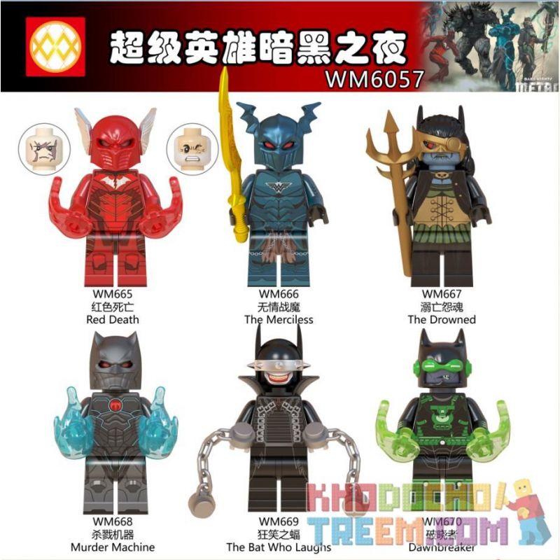 WM 6057 665 666 667 668 669 670 non  SIÊU ANH HÙNG TỐI ĐÊM bộ đồ chơi xếp lắp ráp ghép mô hình Collectable Minifigures Búp Bê Sưu Tầm