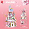ZHEGAO QL1008 1008 non  CASTLE MUSIC BOX. bộ đồ chơi xếp lắp ráp ghép mô hình Girl Con Gái 715 khối