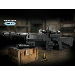 ZHEGAO QL0454-1 0454-1 QL0454-2 0454-2 QL0454-3 0454-3 QL0454-4 0454-4 non  SÚNG MINI 4 AWM M24 VECTOR MK12 bộ đồ chơi xếp lắp ráp ghép mô hình Gun MHWP 389 khối