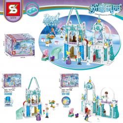 SHENG YUAN SY 1573A 1573B non  CASTLE YAOGUANG 2 NHÀ KẾT HỢP NGÔI MƠ ƯỚC bộ đồ chơi xếp lắp ráp ghép mô hình 486 khối