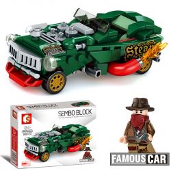 SEMBO 607205A 607205B 607205C 607205D non  SỬA ĐỔI XE BUÝT TRỞ LẠI bộ đồ chơi xếp lắp ráp ghép mô hình Racers Đua Tốc Độ 640 khối