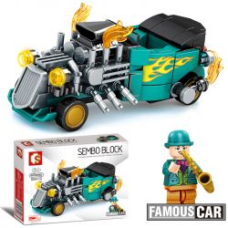 SEMBO 607205A 607205B 607205C 607205D non  SỬA ĐỔI XE BUÝT TRỞ LẠI bộ đồ chơi xếp lắp ráp ghép mô hình Racers Đua Tốc Độ 640 khối