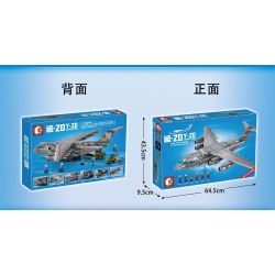 SEMBO 202130 non  TRUNG QUỐC YUN -20 VẬN CHUYỂN LỚN QUÂN SỰ bộ đồ chơi xếp lắp ráp ghép mô hình Military Army Y-20 CONVEYOR Quân Sự Bộ Đội 1254 khối