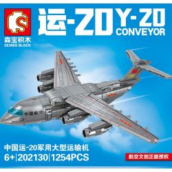 SEMBO 202130 non  TRUNG QUỐC YUN -20 VẬN CHUYỂN LỚN QUÂN SỰ bộ đồ chơi xếp lắp ráp ghép mô hình Military Army Y-20 CONVEYOR Quân Sự Bộ Đội 1254 khối