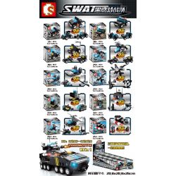 SEMBO 102011 102012 102013 102014 102015 102016 102017 102018 102019 102020 non  XE BỌC THÉP LÁ CHẮN CẢNH SÁT ĐẶC BIỆT 10IN1 bộ đồ chơi xếp lắp ráp ghép mô hình Swat Special Force SEWAT Đặc Nhiệm 286 khối