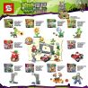 SHENG YUAN SY 1086 non  CÂY SO VỚI ZOMBIE 10 bộ đồ chơi xếp lắp ráp ghép mô hình Plants Vs Zombies PLANTS VS. ZOMBIES Hoa Quả Nổi Giận 180 khối