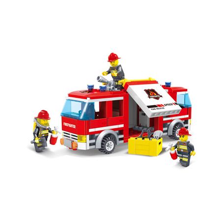 Kazi KY98207 98207 non  XE CỨU HỎA bộ đồ chơi xếp lắp ráp ghép mô hình Fire Rescure FIRE ENGINE 276 khối