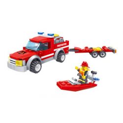 Kazi KY98208 98208 non  TRAILER XE BÁN CỨU bộ đồ chơi xếp lắp ráp ghép mô hình Fire Rescure FIRE ENGINE Cứu Hỏa 153 khối