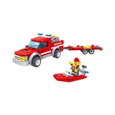 Kazi KY98208 98208 non  TRAILER XE BÁN CỨU bộ đồ chơi xếp lắp ráp ghép mô hình Fire Rescure FIRE ENGINE Cứu Hỏa 153 khối