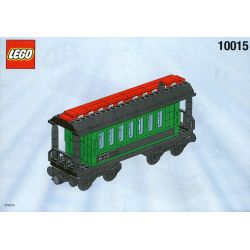 NOT  PASSENGER WAGON 4186876 Enlighten 632 Qman 632 xếp lắp ráp ghép mô hình TOA XE HÀNH KHÁCH MÀU XANH LÁ CÂY TÀU CHỞ Trains Tàu Hỏa 194 khối