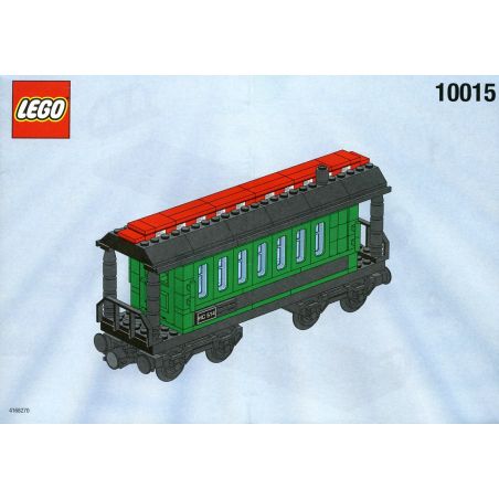NOT  PASSENGER WAGON 4186876 Enlighten 632 Qman 632 xếp lắp ráp ghép mô hình TOA XE HÀNH KHÁCH MÀU XANH LÁ CÂY TÀU CHỞ Trains Tàu Hỏa 194 khối
