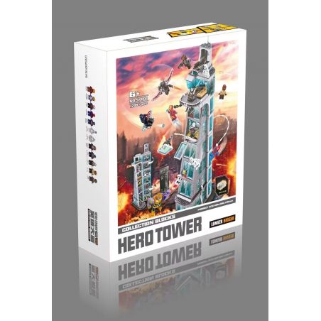 SP001 non  HERO TÒA NHÀ bộ đồ chơi xếp lắp ráp ghép mô hình Super Heroes HEROS TOWER Siêu Nhân Anh Hùng 1209 khối