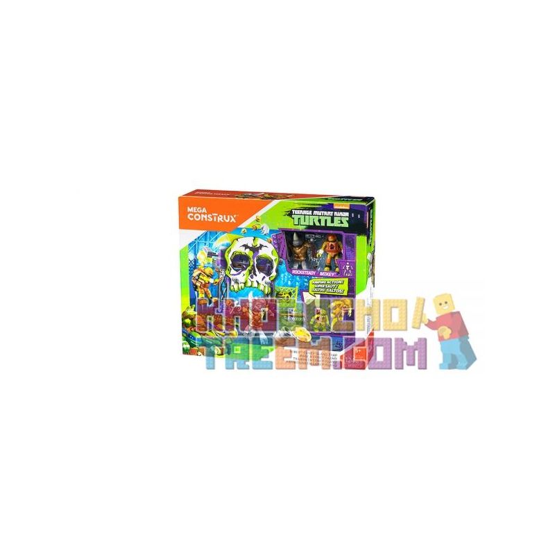 MEGA BLOKS DXY74 non  BẪY ĐẢO MICKEYTM KONY bộ đồ chơi xếp lắp ráp ghép mô hình Teenage Mutant Ninja Turtles MIKEY™ CONEY ISLAND TRAP Ninja Rùa 124 khối