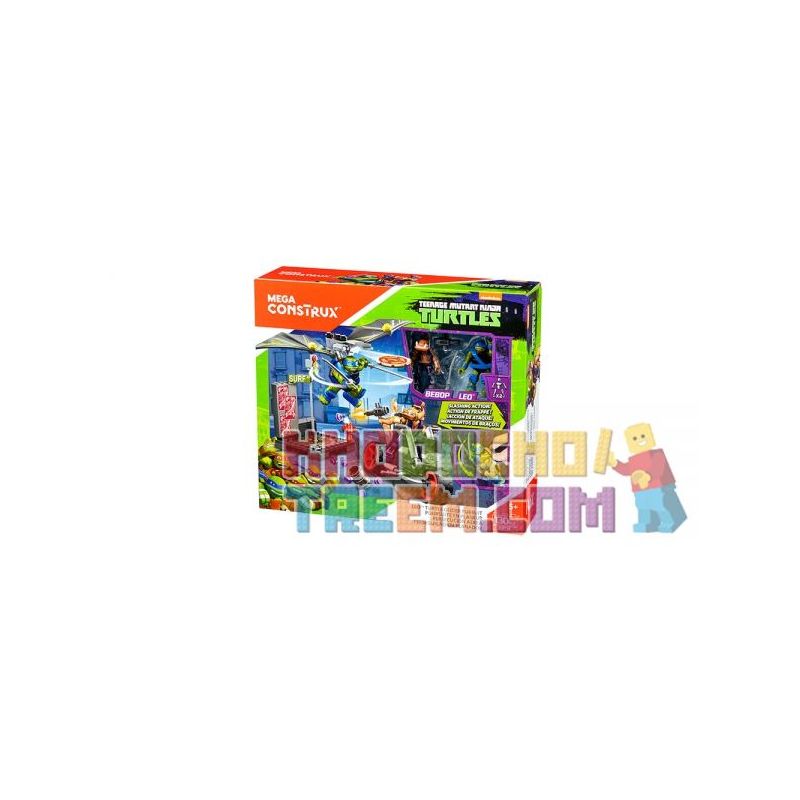 MEGA BLOKS DXY15 non  RETRO RELIDER ĐUỔI THEO bộ đồ chơi xếp lắp ráp ghép mô hình Teenage Mutant Ninja Turtles LEO™ TURTLE GLIDER PURSUIT Ninja Rùa 130 khối