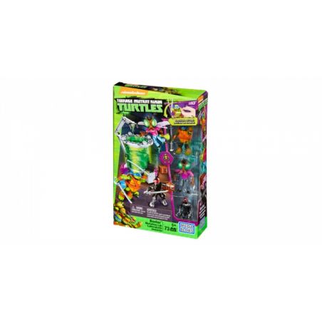 MEGA BLOKS DMX50 non  BAXTER VARIAND. bộ đồ chơi xếp lắp ráp ghép mô hình Teenage Mutant Ninja Turtles BAXTER’S MUTATION CHAMBER Ninja Rùa 73 khối