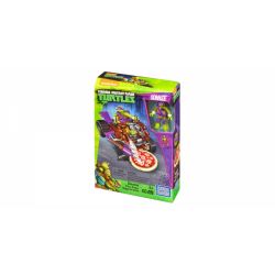 MEGA BLOKS DMX37 non  DONNEY PIZZA. bộ đồ chơi xếp lắp ráp ghép mô hình Teenage Mutant Ninja Turtles DONNIE™ PIZZA BUGGY Ninja Rùa 65 khối