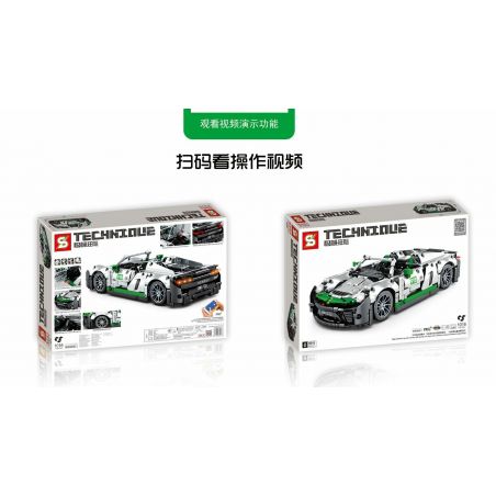 SHENG YUAN SY 8610 non  PORSCHE 918 1:14. tỷ lệ 1:14 bộ đồ chơi xếp lắp ráp ghép mô hình  Kỹ Thuật Công Nghệ Cao Mô Hình Phương Tiện 1016 khối