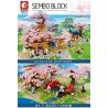 SEMBO 601147 non  CẢNH HOA ANH ĐÀO NHẬT BẢN bộ đồ chơi xếp lắp ráp ghép mô hình 1400 khối