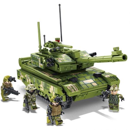 SEMBO 105425 105426 105427 105428 non  99A BATTLE 4 59 BỘ XE TĂNG CHARIOTS QN-506 TRẬN CHIẾN HAI INCH 04 NGƯỜI LÁI bộ đồ chơi xếp lắp ráp ghép mô hình Iron Blood Heavy Equipment Đặc Nhiệm Máu Và Sắt 1122 khối