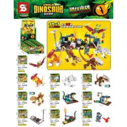 SHENG YUAN SY 1598 non  19 MÔ HÌNH bộ đồ chơi xếp lắp ráp ghép mô hình Jurassic World DINOSAUR WORLD Thế Giới Khủng Long 260 khối