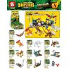 SHENG YUAN SY 1598 non  19 MÔ HÌNH bộ đồ chơi xếp lắp ráp ghép mô hình Jurassic World DINOSAUR WORLD Thế Giới Khủng Long 260 khối