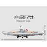 PANGU PG-15001 15001 PG15001 non  TÀU NGẦM U48 ĐỨC bộ đồ chơi xếp lắp ráp ghép mô hình Military Army SUBMARINE GERMANY 4B Quân Sự Bộ Đội 1035 khối