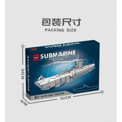 PANGU PG-15001 15001 PG15001 non  TÀU NGẦM U48 ĐỨC bộ đồ chơi xếp lắp ráp ghép mô hình Military Army SUBMARINE GERMANY 4B Quân Sự Bộ Đội 1035 khối