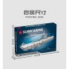 PANGU PG-15001 15001 PG15001 non  TÀU NGẦM U48 ĐỨC bộ đồ chơi xếp lắp ráp ghép mô hình Military Army SUBMARINE GERMANY 4B Quân Sự Bộ Đội 1035 khối