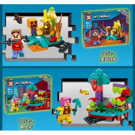 SX 1052 non  KHOÁNG SẢN THỜI GIAN VÀ KHÔNG 8 GUARDS ĂN NGƯỜI KẾT THÚC CỬA PHUN TRÀO ĐÁ BARBARBURNING CHẤT HÓA THẠCH BỘ SƯU TẬP GEOLAR RỪNG BỨC XẠ bộ đồ chơi xếp lắp ráp ghép mô hình Minecraft MY WORLD Game Xây Dựng 586 khối