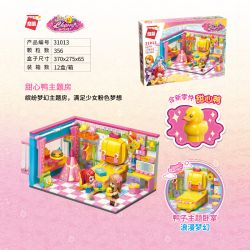 Enlighten 31013 Qman 31013 non  PHÒNG CHỦ ĐỀ VỊT NGỌT NGÀO bộ đồ chơi xếp lắp ráp ghép mô hình  Các Bạn Gái 356 khối