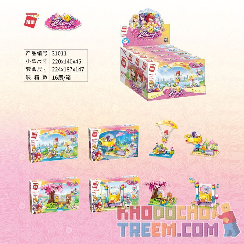 Enlighten 31011 Qman 31011 non  4 MÔ HÌNH bộ đồ chơi xếp lắp ráp ghép mô hình  Các Bạn Gái