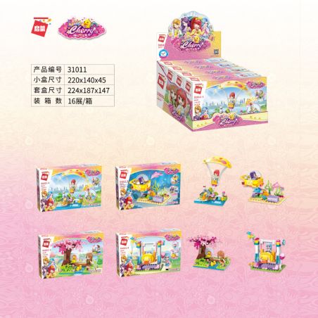 Enlighten 31011 Qman 31011 non  4 MÔ HÌNH bộ đồ chơi xếp lắp ráp ghép mô hình  Các Bạn Gái