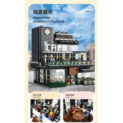 JUHANG TECHNOLOGY 86007 non  CÁNH CỬA ĐƯỜNG PHỐ CAFE bộ đồ chơi xếp lắp ráp ghép mô hình Modular Buildings CORNER CAFE Mô Hình Nhà Cửa 4314 khối