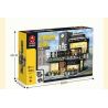 JUHANG TECHNOLOGY 86007 non  CÁNH CỬA ĐƯỜNG PHỐ CAFE bộ đồ chơi xếp lắp ráp ghép mô hình Modular Buildings CORNER CAFE Mô Hình Nhà Cửa 4314 khối